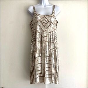 Adrianna Papell Sequin Beaded Dress, NWT Sz 8